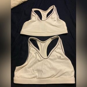 Set of 2 white Champion sports bras